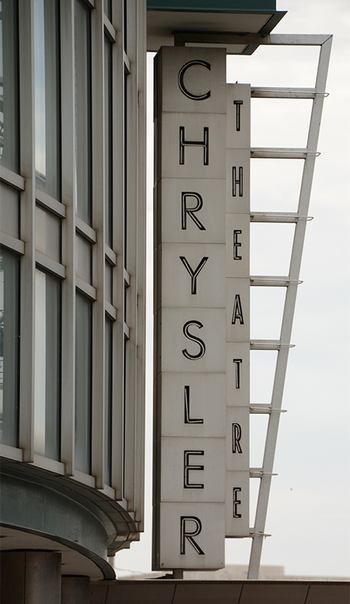 Chrysler Theatre Sign